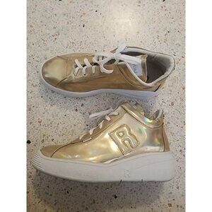 Rucoline Gold Wedge Sneaker Shoes Women's Size EU 39 Rare! WORN ONCE